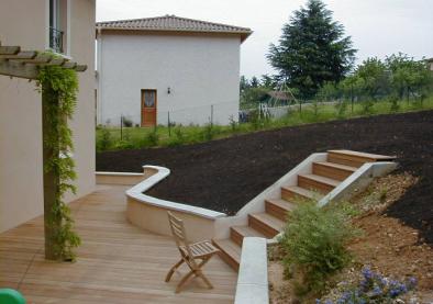 Terrasse en bois Bangkirai sur TREVOUX